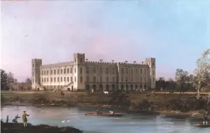  ??  ?? Left: Canaletto’s depiction of Syon House in Isleworth, home to a new series of study days looking at the history of interior design. Below: It’s hoped that the house’s Classical features will inspire the next generation of designers