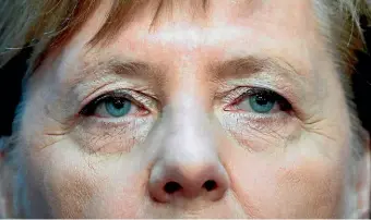  ?? AP ?? Angela Merkel has shocked Germany with her decision to quit as party leader but stay in power until the 2021 election.