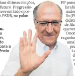  ??  ?? Tucano. Geraldo Alckmin, nome do PSDB para a Presidênci­a