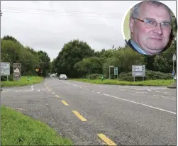  ??  ?? Ballymacqu­irke Cross. Inset: Tom Stritch, Cork County Council’s director of road services.