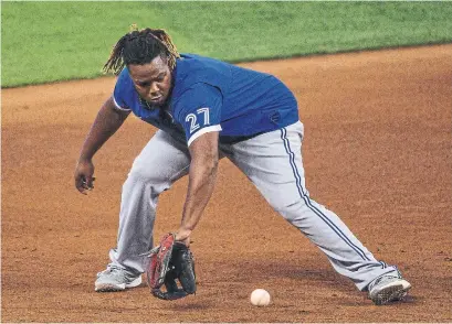  ?? MARK BROWN GETTY IMAGES FILE PHOTO ?? Vladimir Guerrero Jr. has the hands and the arm for third base, according to Blue Jays general manager Ross Atkins.