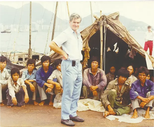  ?? vietnam eseboatp eople. hk ?? Talbot Bashall, who has died aged 94, was a public official who in the 1970s helped thousands of Vietnamese boat people find safe haven.