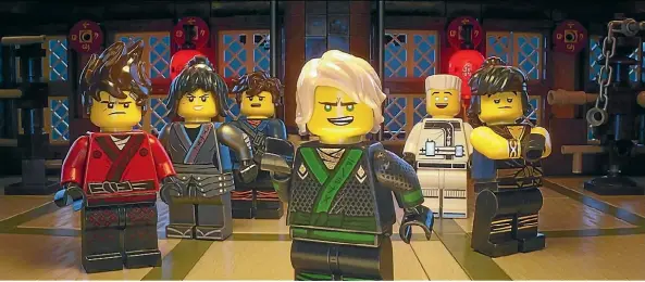  ??  ?? The father/son reconcilia­tion plot that underpins The Lego Ninjago Movie may be a little threadbare, but there are laughs enough to see you through.