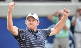  ?? ROB KINNAN/USA TODAY SPORTS ?? Brandt Snedeker shot 65 Sunday in a wire-to-wire win in the Wyndham Championsh­ip. He shot 59 in his opening round.