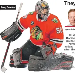  ??  ?? Corey Crawford