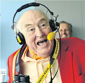  ??  ?? Bad gaffes: Henry Blofeld had to apologise for offending listeners