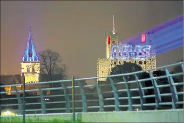  ??  ?? The country came together to clap for NHS staff, carers and emergency workers as landmarks – such as Rochester Castle – were lit up with blue lights