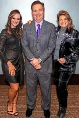  ??  ?? Honoree Bob Pompeani with daughter Celina, left, and wife Lisa.