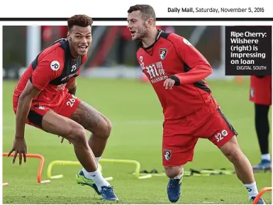  ?? DIGITAL SOUTH ?? Ripe Cherry: Wilshere (right) is impressing on loan