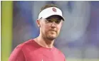  ?? JOHN DAVID MERCER/USA TODAY SPORTS ?? Lincoln Riley is 24-4 in his two seasons as Oklahoma’s coach.