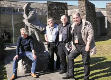  ?? Photos by Declan Malone ?? Dingle Film Festival founder/director Maurice Galway (left) with Jerry Stembridge, Tom Lawlor and Daragh O’Malley at the day-long discussion of film held in Ionad an Bhlascaoid on Saturday. INSET: Tony Owen, Moya Farrelly and film producer Michael Ryan...