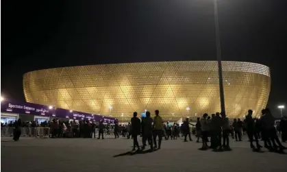  ?? Photograph: Ibraheem Al Omari/Reuters ?? The 80,000-capacity Lusail Stadium, built for the World Cup final.