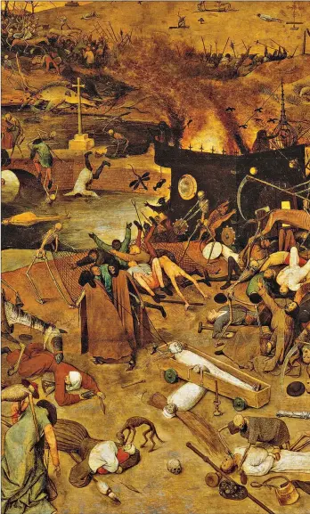  ??  ?? ‘EL TRIUNFO DE LA MUERTE’. Así llamó Pieter Brueghel el Viejo a su dramático y expresivo re