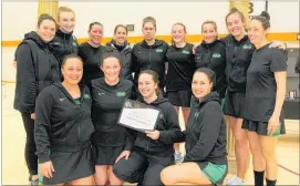  ?? PHOTO: DUNCAN BROWN. ?? Thirsty Whale tane, runners-up in this year’s Super 8 netball competitio­n.