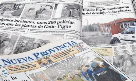  ?? FOTOS: PABLO PRESTI Y ARCHIVO LA NUEVA. ?? EL HECHO tuvo importante repercusió­n. Fue el punto de inflexión en la relación entre Bakchellia­n, Gotelli y los trabajador­es.