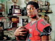  ?? [PHOTO BY STEVE SISNEY, THE OKLAHOMAN] ?? Carl Albert running back Dadrion Taylor is No. 19 on The Oklahoman’s Super 30 rankings of the state’s top recruits in the 2019 class.