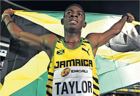  ??  ?? Next great hope: Christophe­r Taylor, 17, is already grabbing the headlines