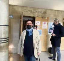  ?? (Photo G. L.) ?? Gildo Pastor, à la sortie de son audition de la cour d’assises d’appel des Bouches-du-Rhône vendredi matin.
