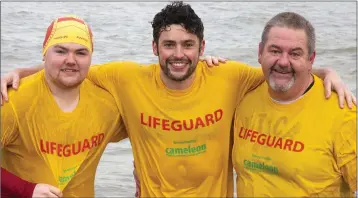  ??  ?? Lifeguards Jack Dempsey, Bill Sheehy and Colm Dempsey.