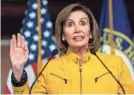  ?? JIM LO SCALZO/EPA-EFE ?? Pelosi says she’ll be “methodical” on impeachmen­t.