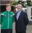 ??  ?? Ross Taheny with Brian MacCraith, President of DCU.