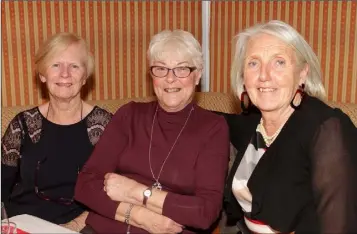  ??  ?? Pictured at the recent Rosslare Golf Club Ladies Christmas Party were Shelia Doyle, Fionnuala Kielthy and Vonnie O’Connor.