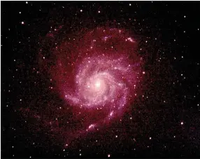  ?? David Cater/Star-Gazing ?? Pictured is spiral galaxy M101, just one of billions to be seen in April.