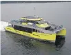  ??  ?? The new catamaran will be a sister ship to the Salish Sea Dream, launched this year.