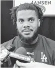  ?? GARY A. VASQUEZ, USA TODAY SPORTS ?? Kenley Jansen speaks four languages and has become a clubhouse leader.