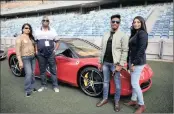  ??  ?? For Rajen Moodley, it is all about cruising with his wife, Laura, and two children, Subashnie and Shaylin, in his Ferrari 458.