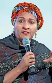  ?? — Photo by Dhes Handumon ?? Amina Mohammed wraps up the three-day UN World Data Forum in Dubai on Wednesday.