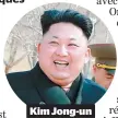  ??  ?? Kim Jong-un