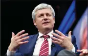  ?? Canadian Press photo ?? Former prime minister of Canada Stephen Harper speaks at the 2017 American Israel Public Affairs Committee (AIPAC) policy conference in Washington, March 26.