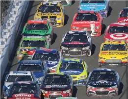  ?? News-Journal/ JIM TILLER ?? The closing laps of the Daytona 500 saw some extremely tight racing — often cars were three-by-three pack-drafting — and that puts a lot of pressure on drivers. Atlanta won’t be so taxing.