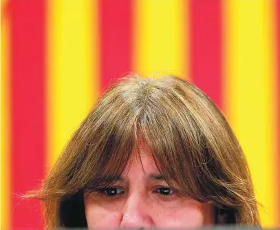  ?? EFE ?? La presidenta del Parlament, Laura Borràs, en el pleno de esta semana