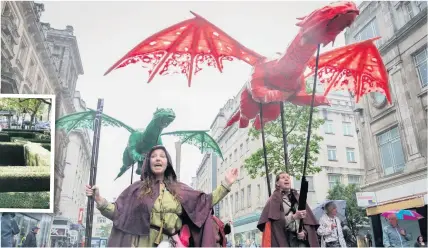  ??  ?? Southport Hallowe’en Events 2018 - Here Be Dragons; and, inset, left, the Lord Street maze