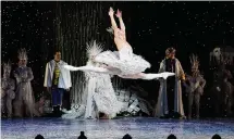  ?? ?? Demi soloist Natalie Varnum dances in a dream sequence in Houston Ballet’s “The Nutcracker.”