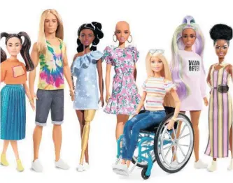  ??  ?? MATTEL’S new line of Barbies.
| MATTEL handout photo