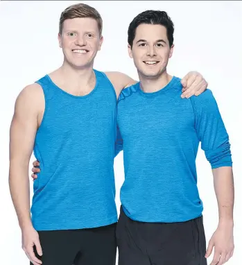  ?? BELL MEDIA ?? Amazing Race Canada’s season 5 winners Sam Lambert and Paul Mitskopoul­os say they knew the final leg, set in Quebec, would be heated.