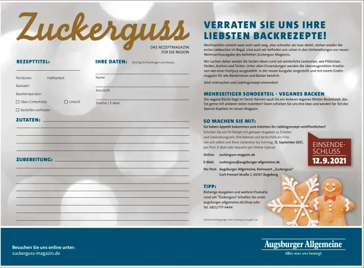  ??  ?? Besuchen Sie uns online unter: zuckerguss-magazin.de