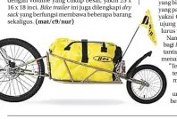  ??  ?? sack
Bike trailer
dry long distance cyclist
long distance cyclist