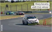  ??  ?? Sharp became sixth Civic winner