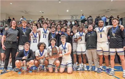  ?? PHOTOS BY TRAVIS BOYD/FOR GAMETIMEPA ?? The Cedar Crest Falcons are your 2024 LL League Boys Basketball Champions. The Warwick Warriors played the Cedar Crest Falcons in the LL League Championsh­ip at Manheim Township on Friday. The Falcons defeated the Warriors 66-47 to claim the title.