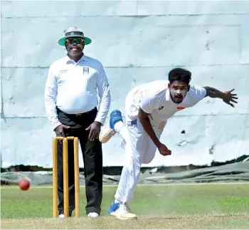  ??  ?? BRC seamer Mohammad Shiraz captured six Negombo scalps - Pic by Ranjith Perera