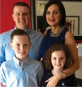  ??  ?? ‘Tears’: Anthony and Carmel Goff with children Seán and Niamh