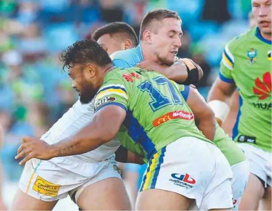  ?? Picture: GETTY IMAGES ?? Titans forward Jack Stockwell is in his seventh season of NRL but is yet to play a finals match.