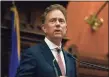  ?? Jessica Hill / Associated Press ?? Calling the General Assembly into special session next week, Gov. Ned Lamont on Wednesday asked legislativ­e leaders to extend his emergency public health and and civil preparedne­ss powers to Feb. 15.