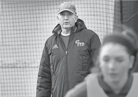  ?? DAVE KALLMANN / MILWAUKEE JOURNAL SENTINEL ?? Catholic Memorial girls soccer coach John Burke has helped his team through the disappoint­ment of losing the season.