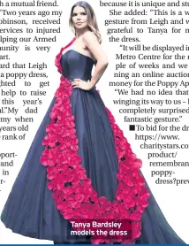  ??  ?? Tanya Bardsley models the dress