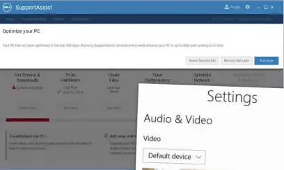  ??  ?? LEFT Dell SupportAss­ist and Acronis True Image aren’t working together in complete harmony